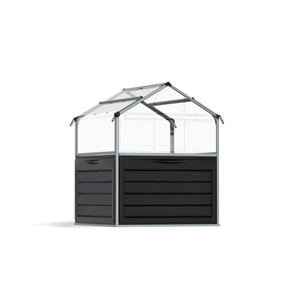 Canopia Plant Inn Mini Greenhouse - Silver Aluminium Frame & Clear Polycarbonate Panels