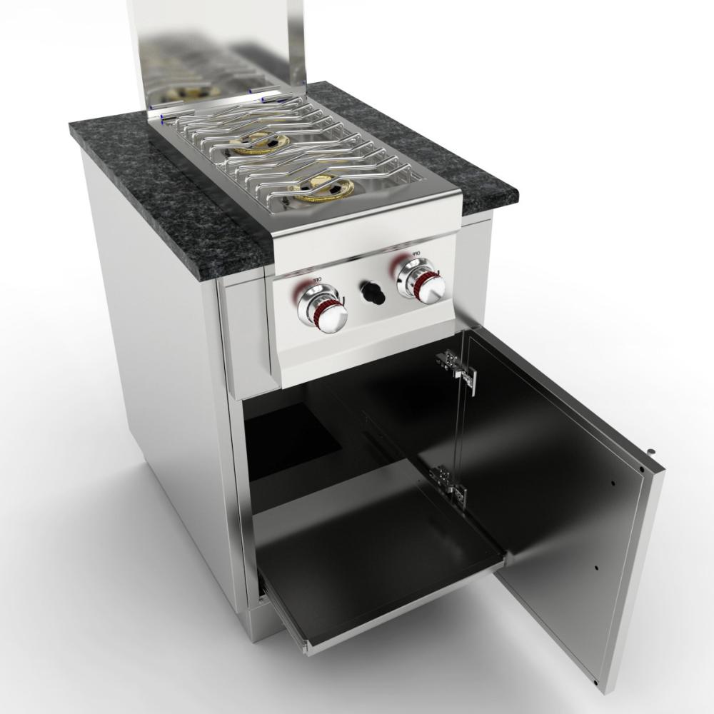 Sunstone Cabinet for Double Burner or Cocktail Station