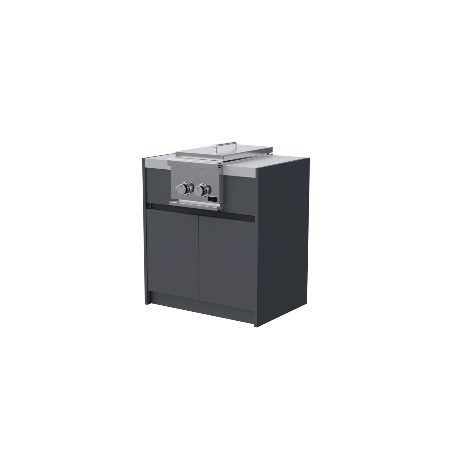 Whistler Fairford Outdoor Kitchen Grey Side Burner & Cabinet 80cm