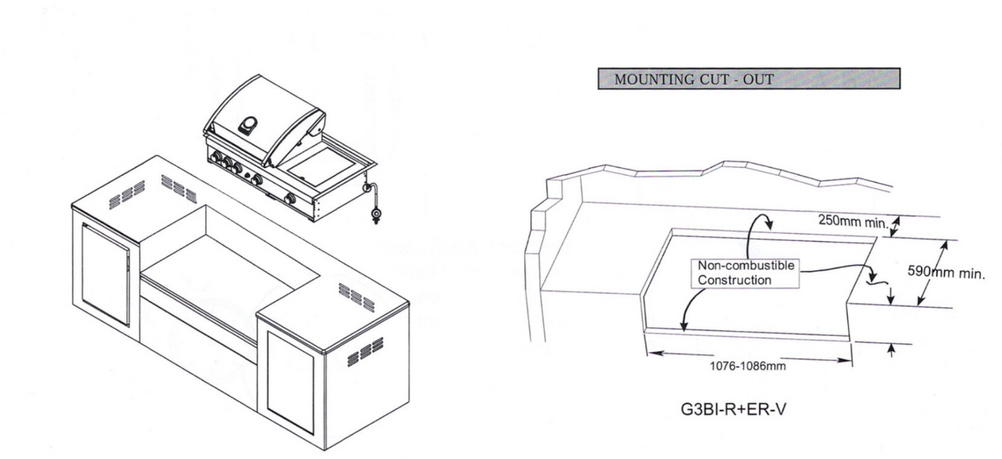 GrandPro 287 Premium G4 Plus Outdoor Kitchen with Fridge