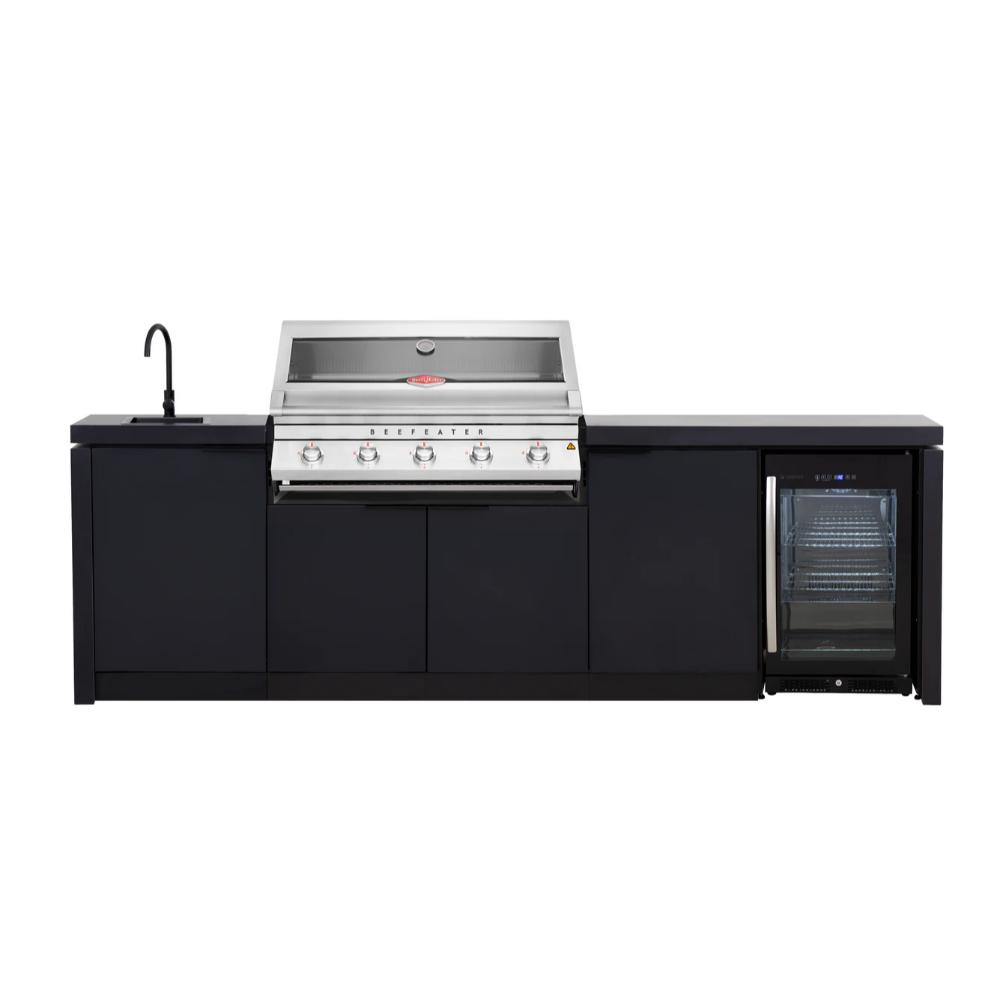 BeefEater 5 Burner Cabinex Classic Outdoor Kitchen with Fridge