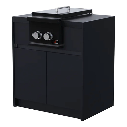 Whistler Fairford Outdoor Kitchen Black Side Burner & Cabinet 80cm