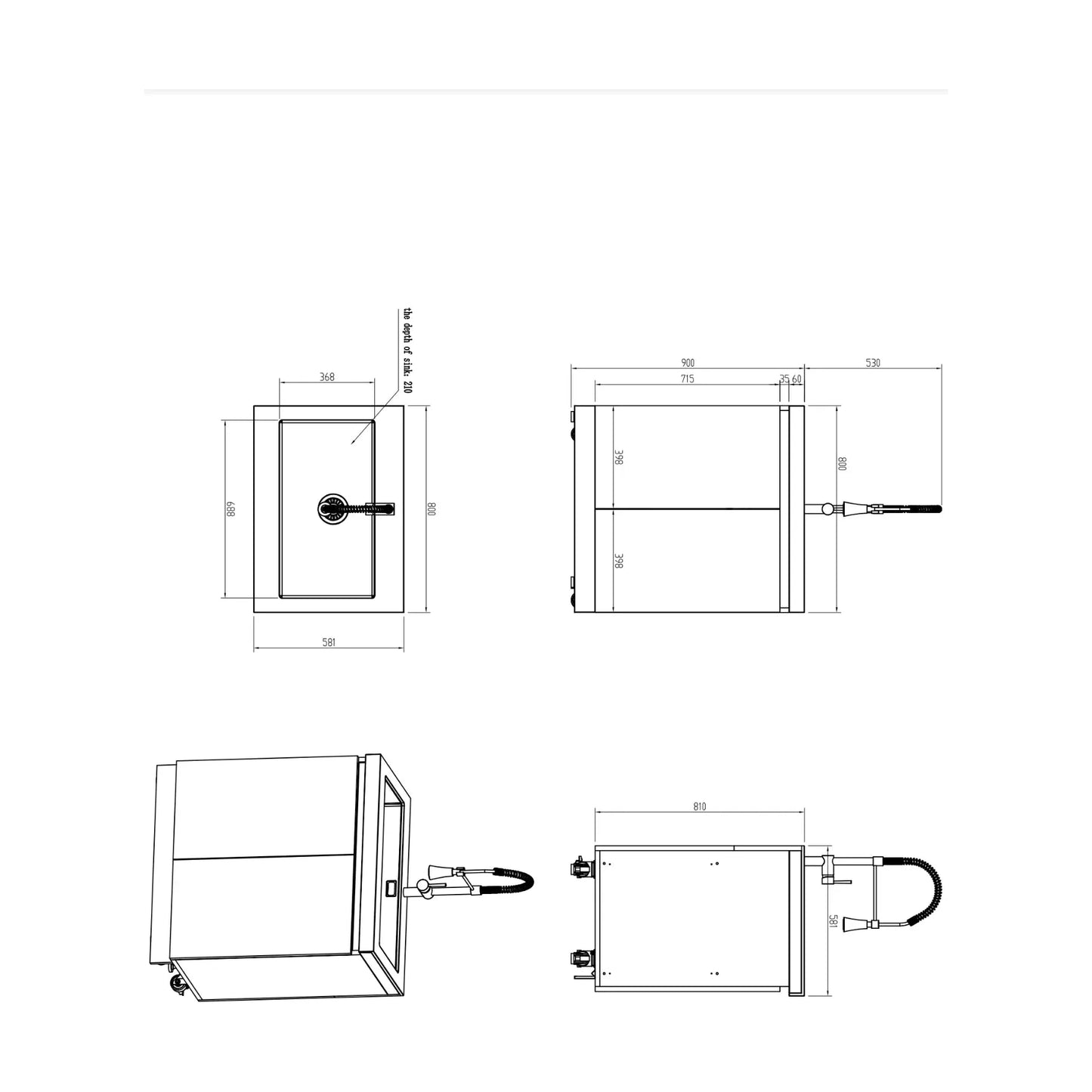 Whistler Grills - Fairford Sink Unit 80cm