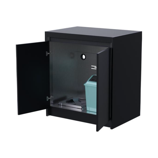 Whistler Fairford Outdoor Kitchen Black Gas Bottle and Bin Cabinet 80cm