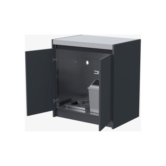 Whistler Fairford Outdoor Kitchen Grey Gas Bottle and Bin Cabinet 80cm