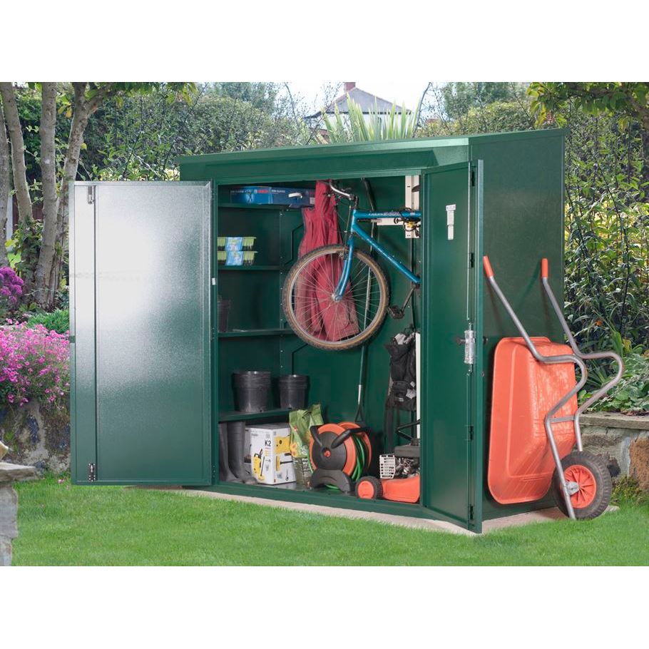 Asgard 7’ x 3’ Metal Garden & Bike Shed - The Trojan Plus
