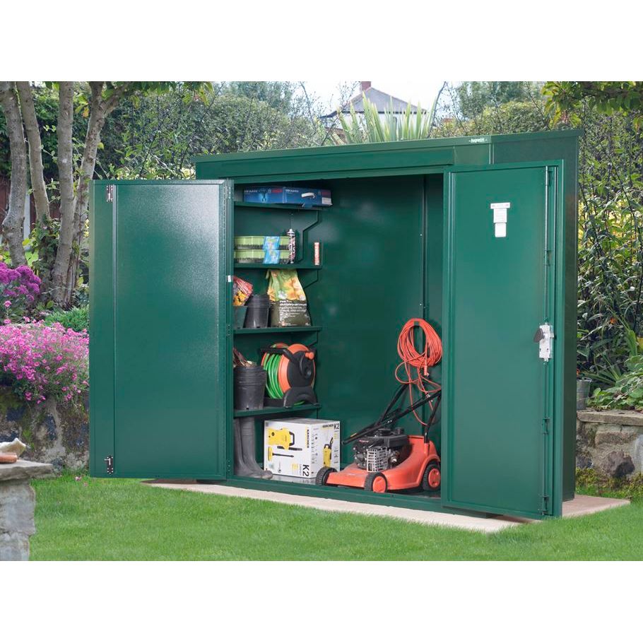 Asgard 7’ x 3’ Metal Garden & Bike Shed - The Trojan Plus