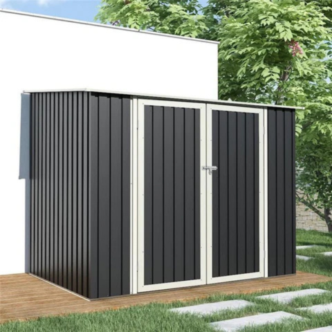 Lotus Phoebe 7x5 Pent Metal Garden Shed Locker