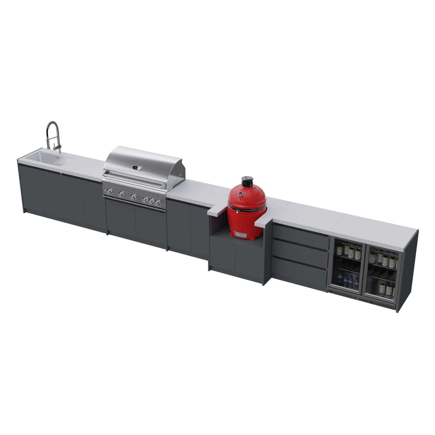 Whistler Fairford Outdoor Kitchen with Burford 5 Burner BBQ | 6M