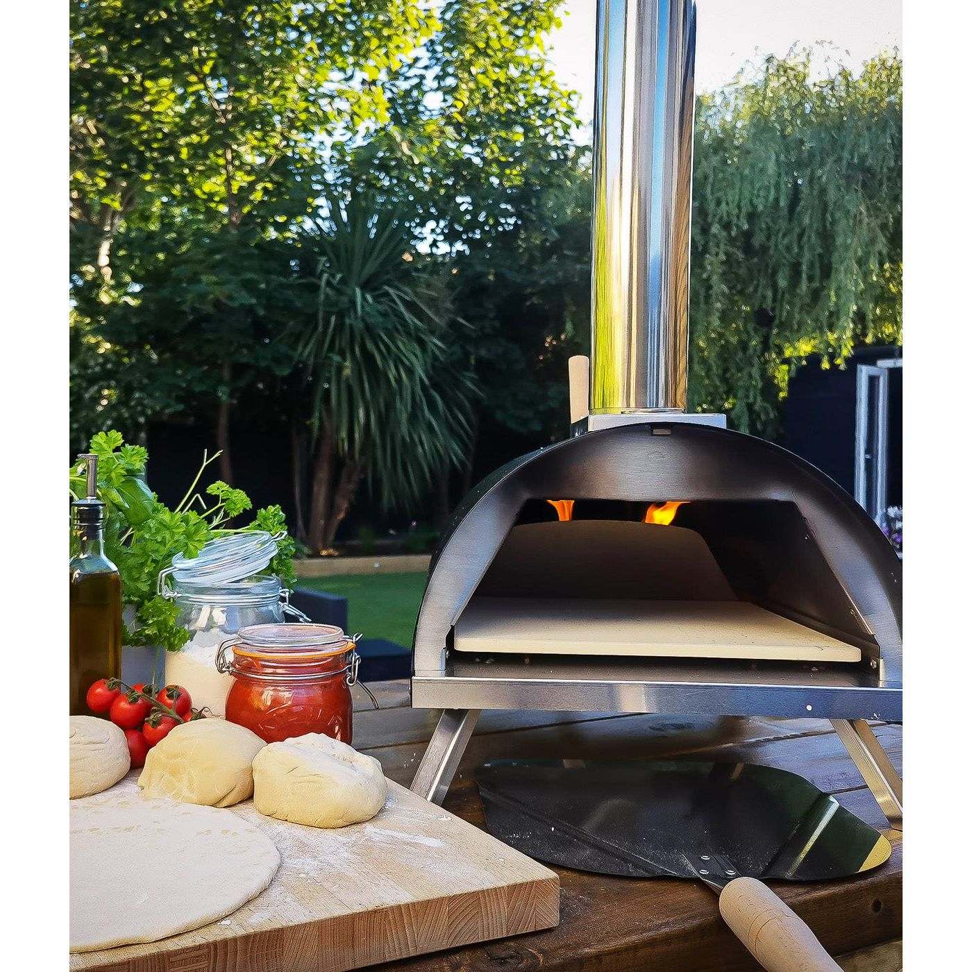 Alfresco Ember Wood Fired Pizza Oven with Peel