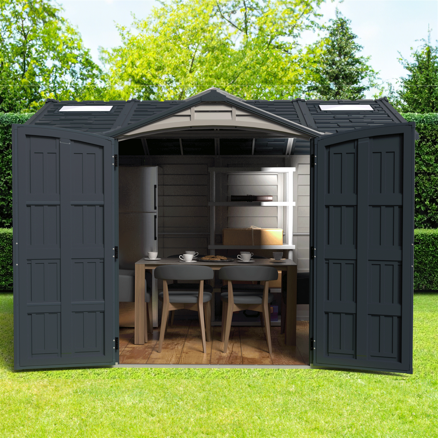 Saffron Apex Plus 10.5x8ft Vinyl Shed