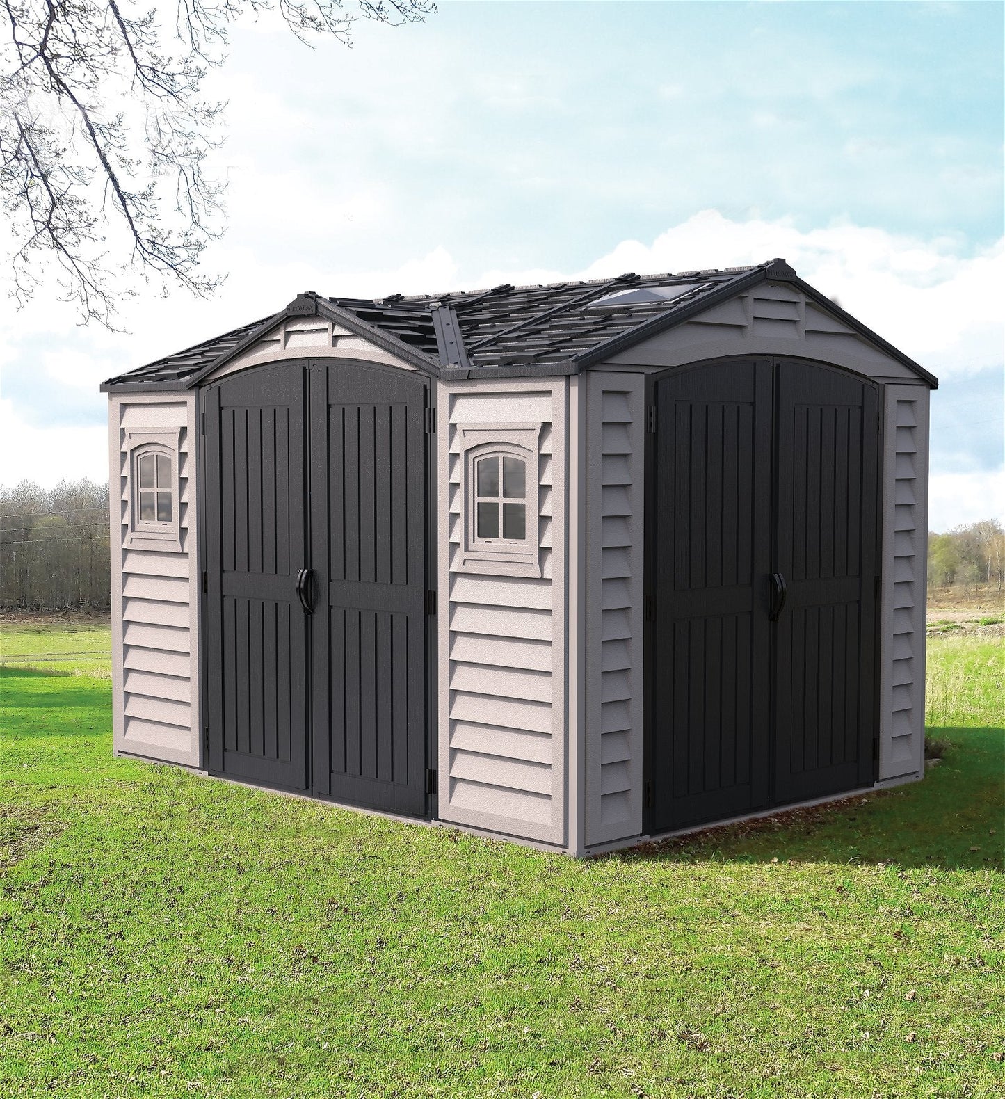 Saffron Apex Plus 10.5x8ft Vinyl Shed