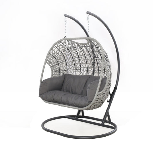 Maze -  Ascot Double Hanging Chair with Weatherproof Cushions