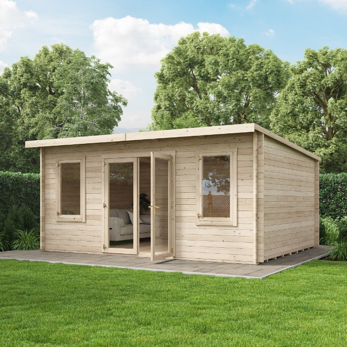 Store More Ashley Pent Log Cabin Garden Room - 5.0m x 4.0m