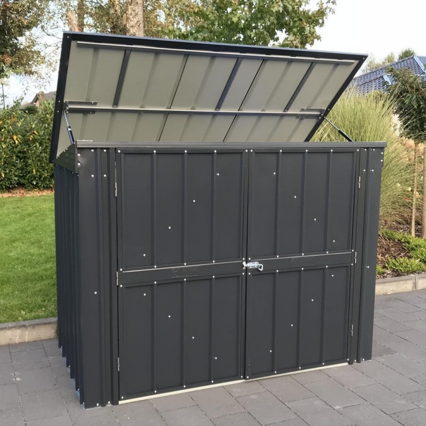 Globel 6x3ft Metal Bin Store - Double Bin