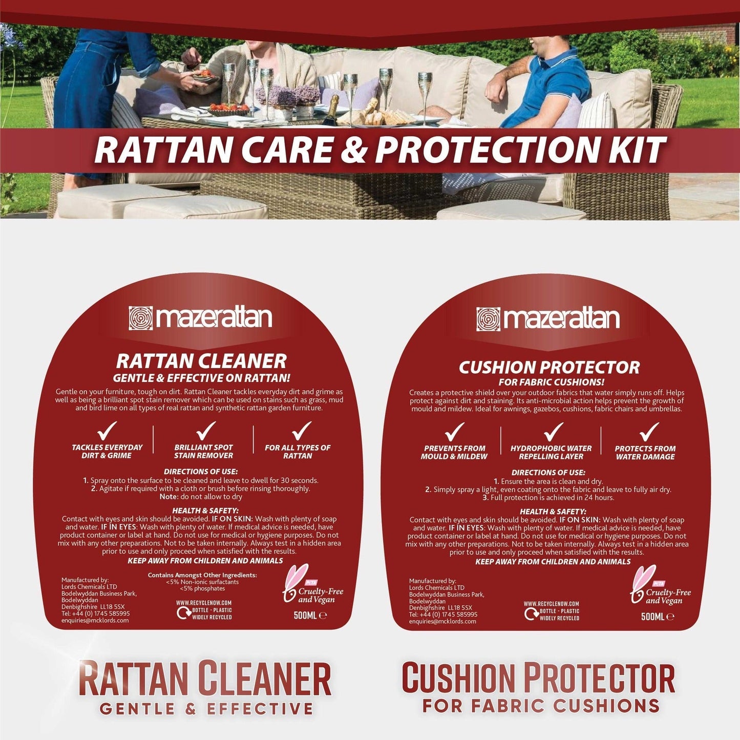 Maze Cleaning Kit for Rattan and Cushion Protector