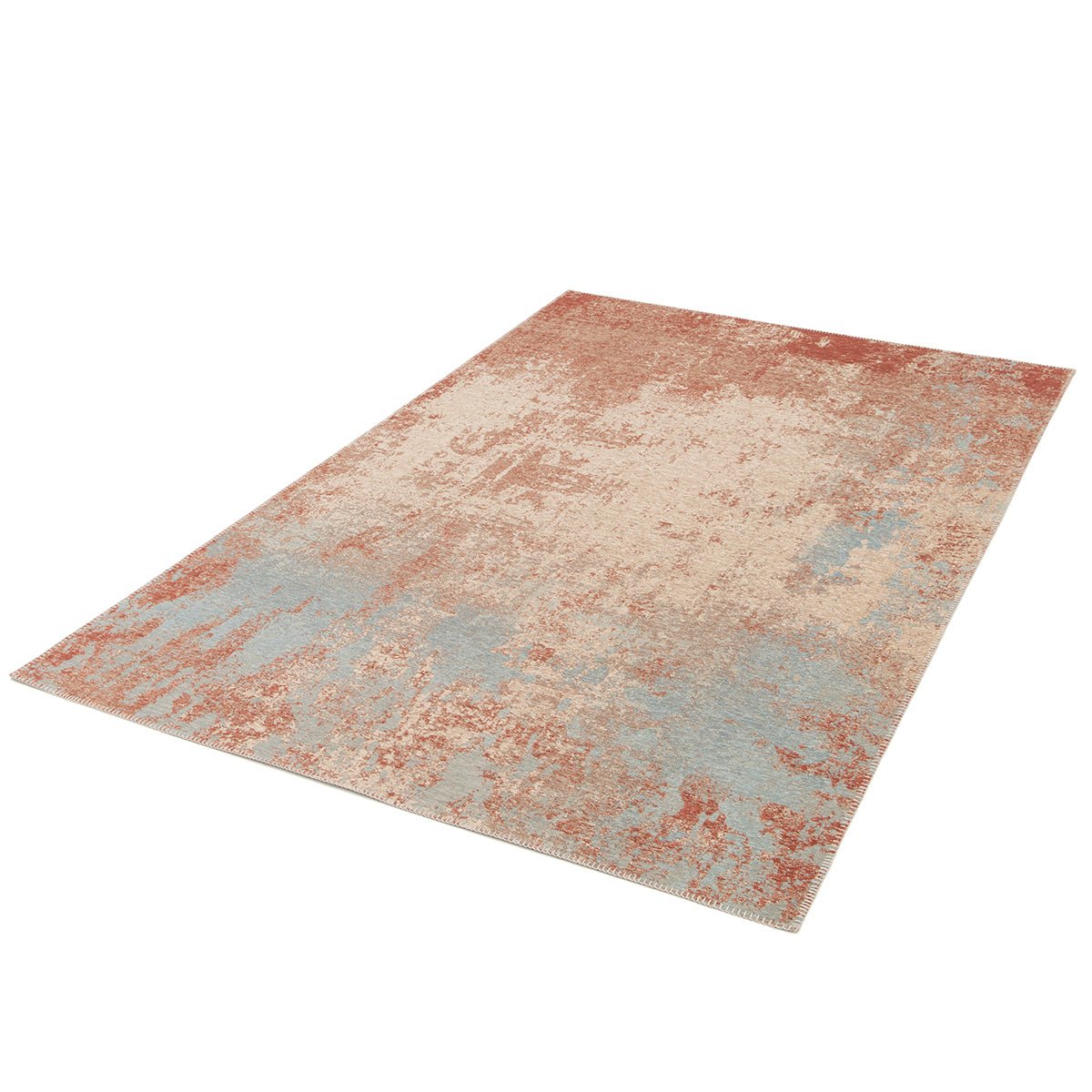 Earth Abstract Blue Outdoor Rug - Modern Rattan