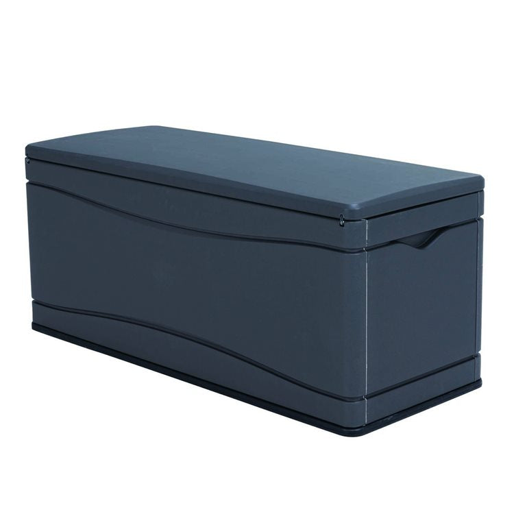 The Lifetime 500 Litre Plastic Outdoor Storage Box - Dark Grey