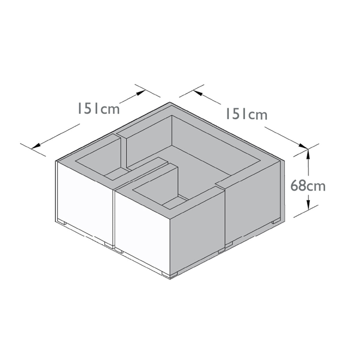 Maze -  Outdoor Cover for 2 Seat Sofa Set