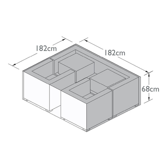 Maze -  Outdoor Cover for 3 Seat Sofa Set