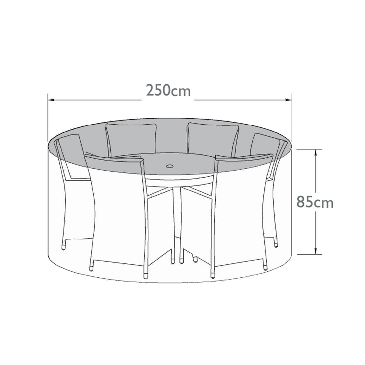 Maze -  Outdoor Cover for 6 Seat Round Dining Set