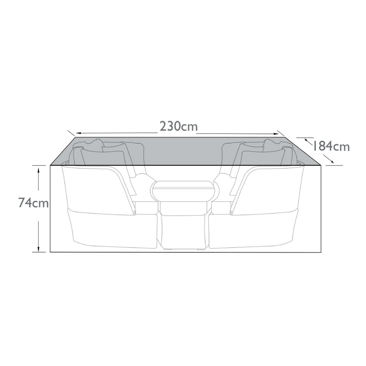 Maze -  Outdoor Cover for Cheltenham/Cotswold Daybed