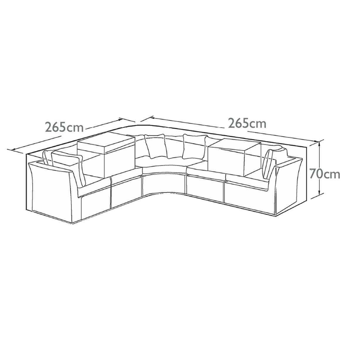 Maze -  Outdoor Cover for Curved Corner Group