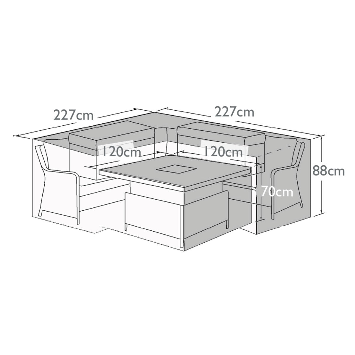 Maze -  Outdoor Cover for Royal Corner Dining Set