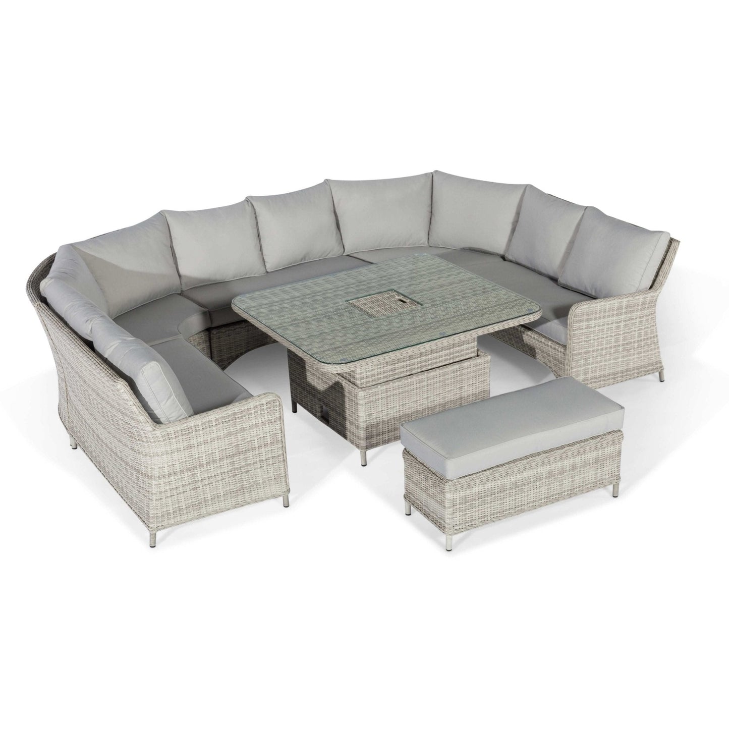 Maze Oxford Royal U-Shaped Sofa Set with Rising Table