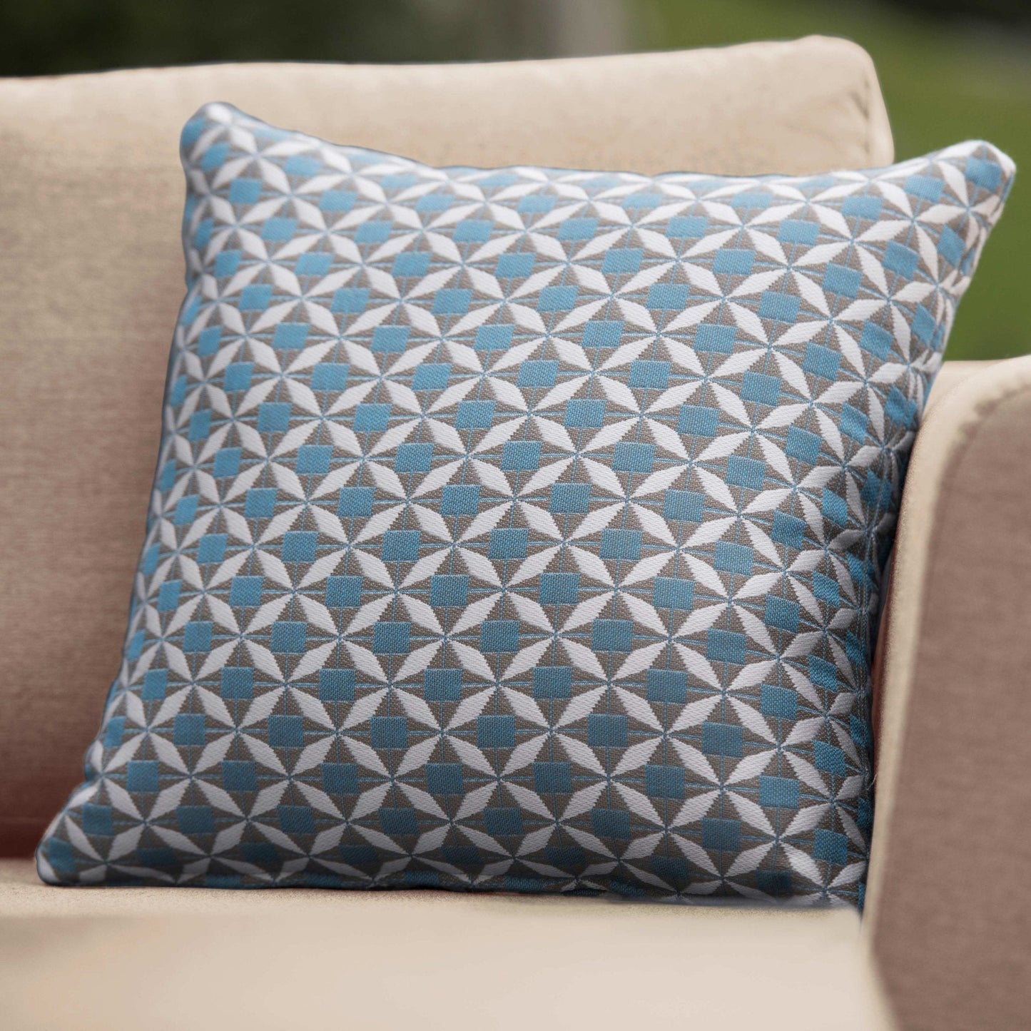 Maze -  Pair of Mosaic Glacier Scatter Sunbrella Cushion (43x43cm)