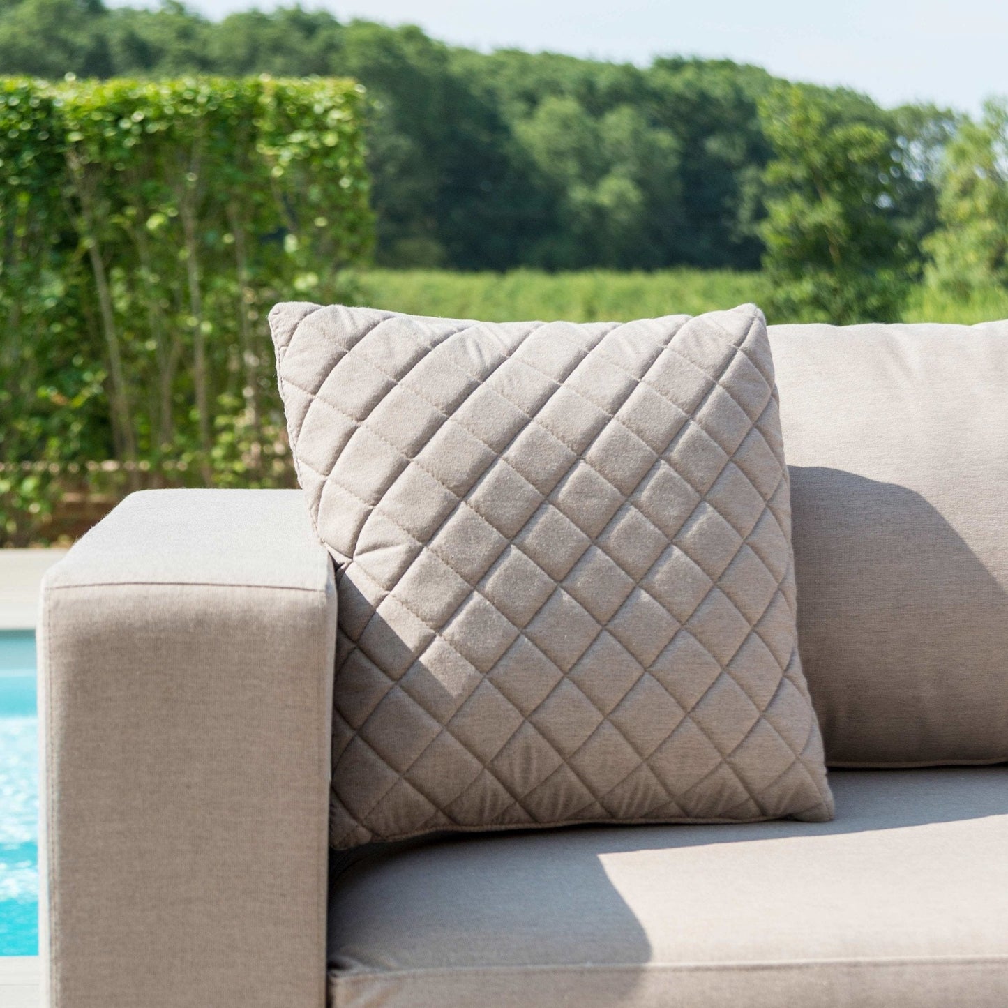 Pair of Quilted Scatter Cushion - Modern Rattan