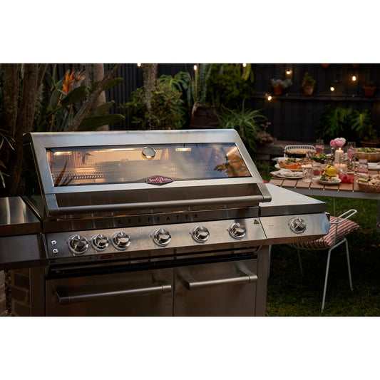 Beefeater 7000 Series Premium 5 Burner Gas BBQ Grill with Trolley and Side Burner