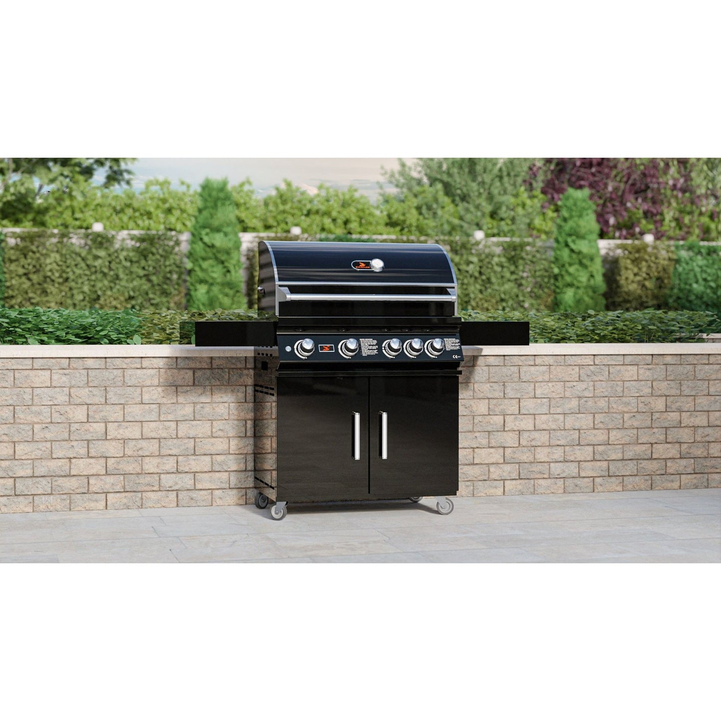 Whistler Grills Bibury 4 + Side Burner Gas BBQ | Rotisserie + Cover