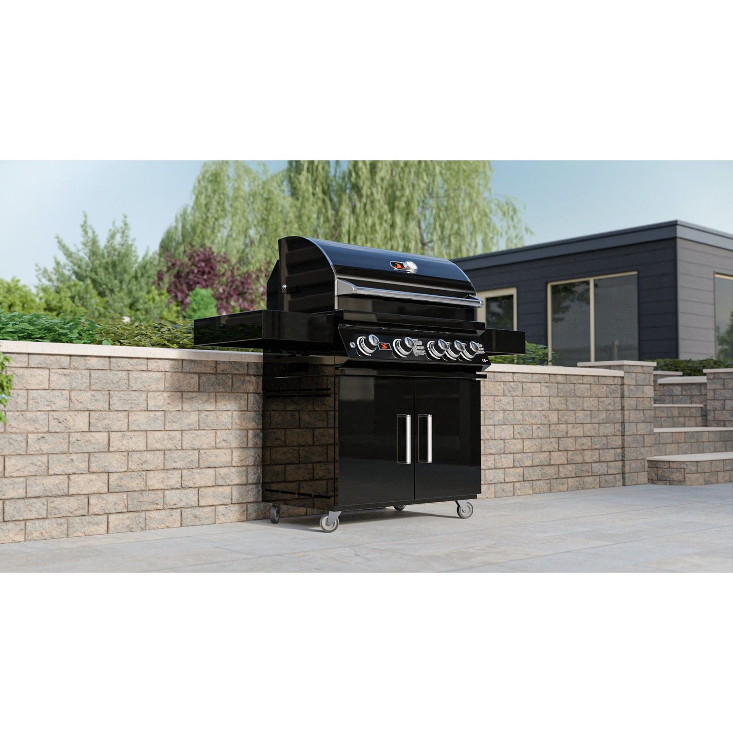 Whistler Grills Bibury 4 + Side Burner Gas BBQ | Rotisserie + Cover