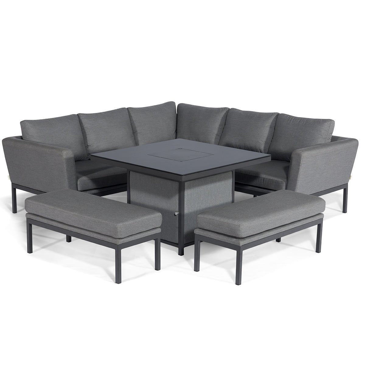 Maze Pulse Square Corner Sofa Dining Set with Rising Table + Free Cover