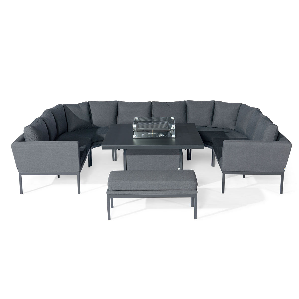 Maze Pulse U Shape Sofa Dining Set with Fire Pit + Free Extras