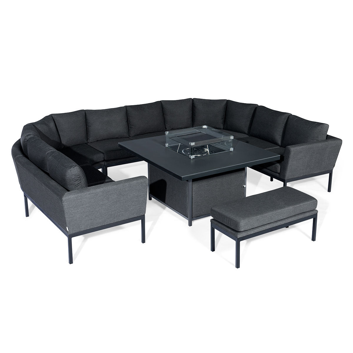 Maze Pulse U Shape Sofa Dining Set with Fire Pit + Free Extras