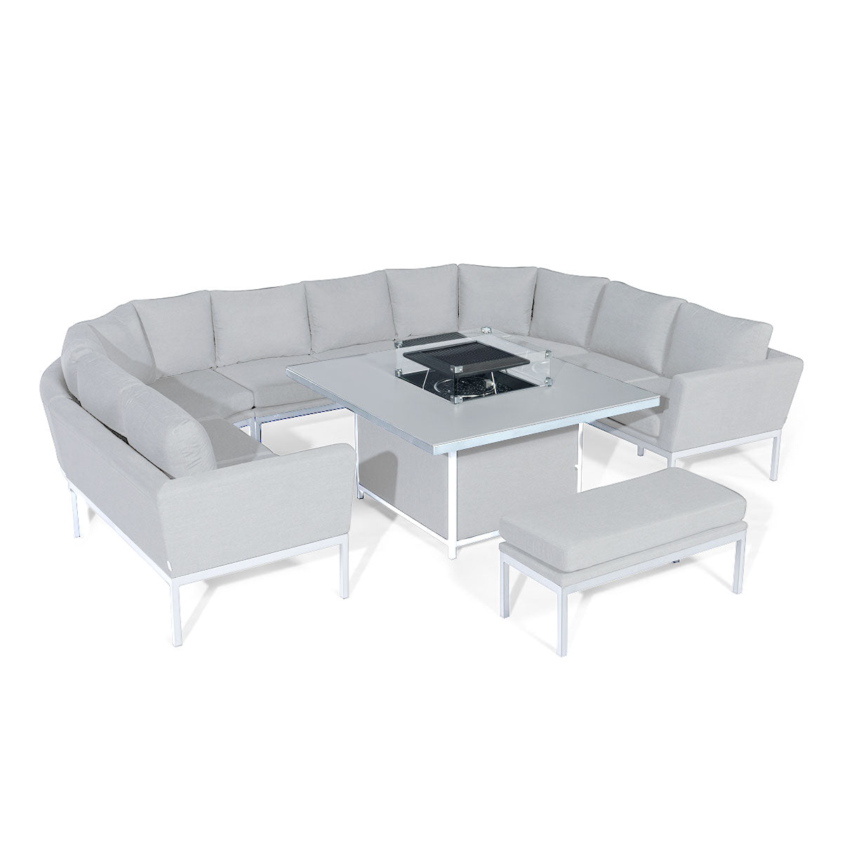 Maze Pulse U Shape Sofa Dining Set with Fire Pit + Free Extras