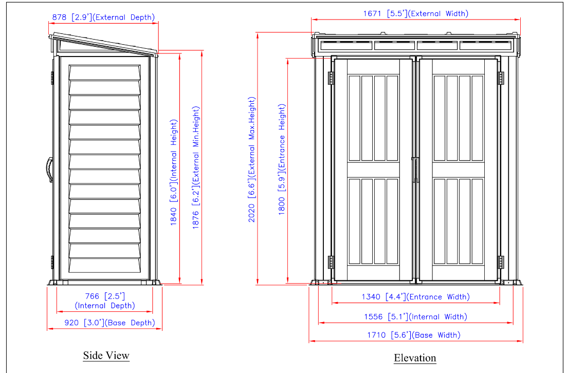 Sapphire Apex Metal Shed (All Size Available) Green / 6x4ft