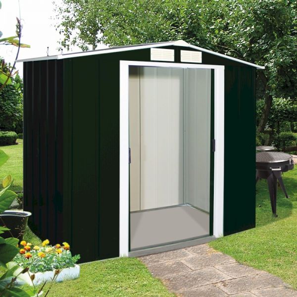 Sapphire Apex 6x4 metal shed in anthracite