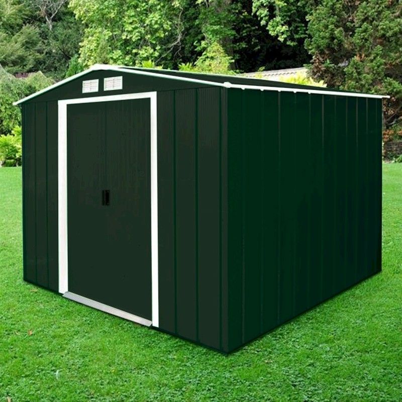 Sapphire Apex 8x8 metal shed in anthracite