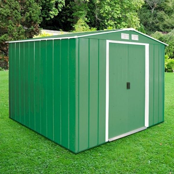 Sapphire Apex 8x8 metal shed in green