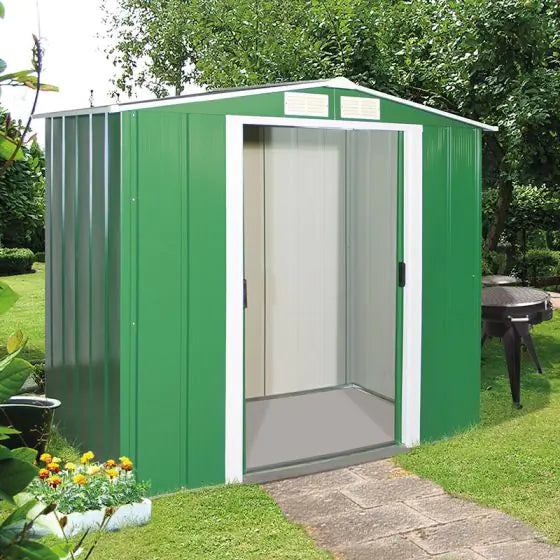 Sapphire Apex 6x6 metal shed in green