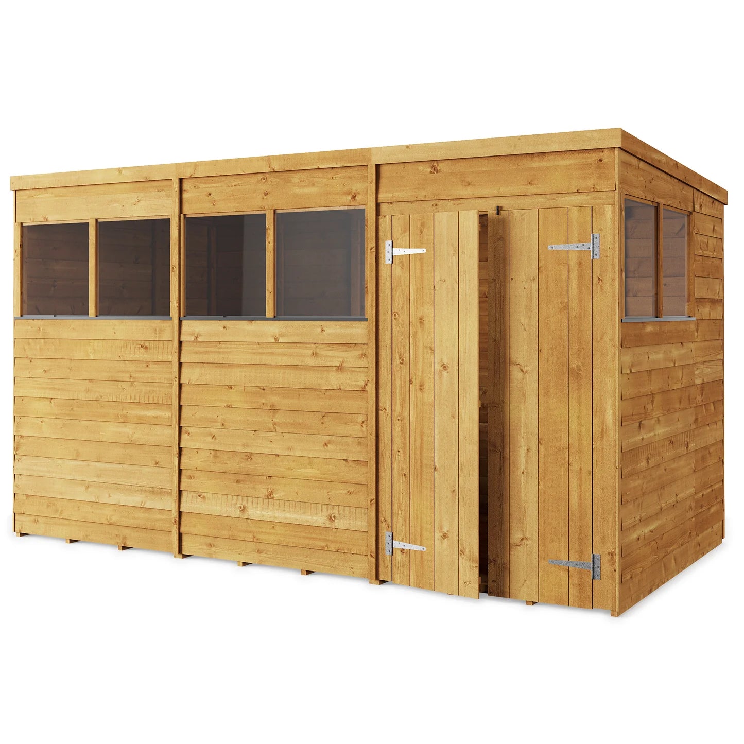 Store More Wooden Overlap Pent Shed Windowless/ Windowed (All Size Available)