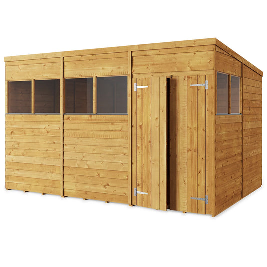 Store More Wooden Overlap Pent Shed Windowless/ Windowed (All Size Available)