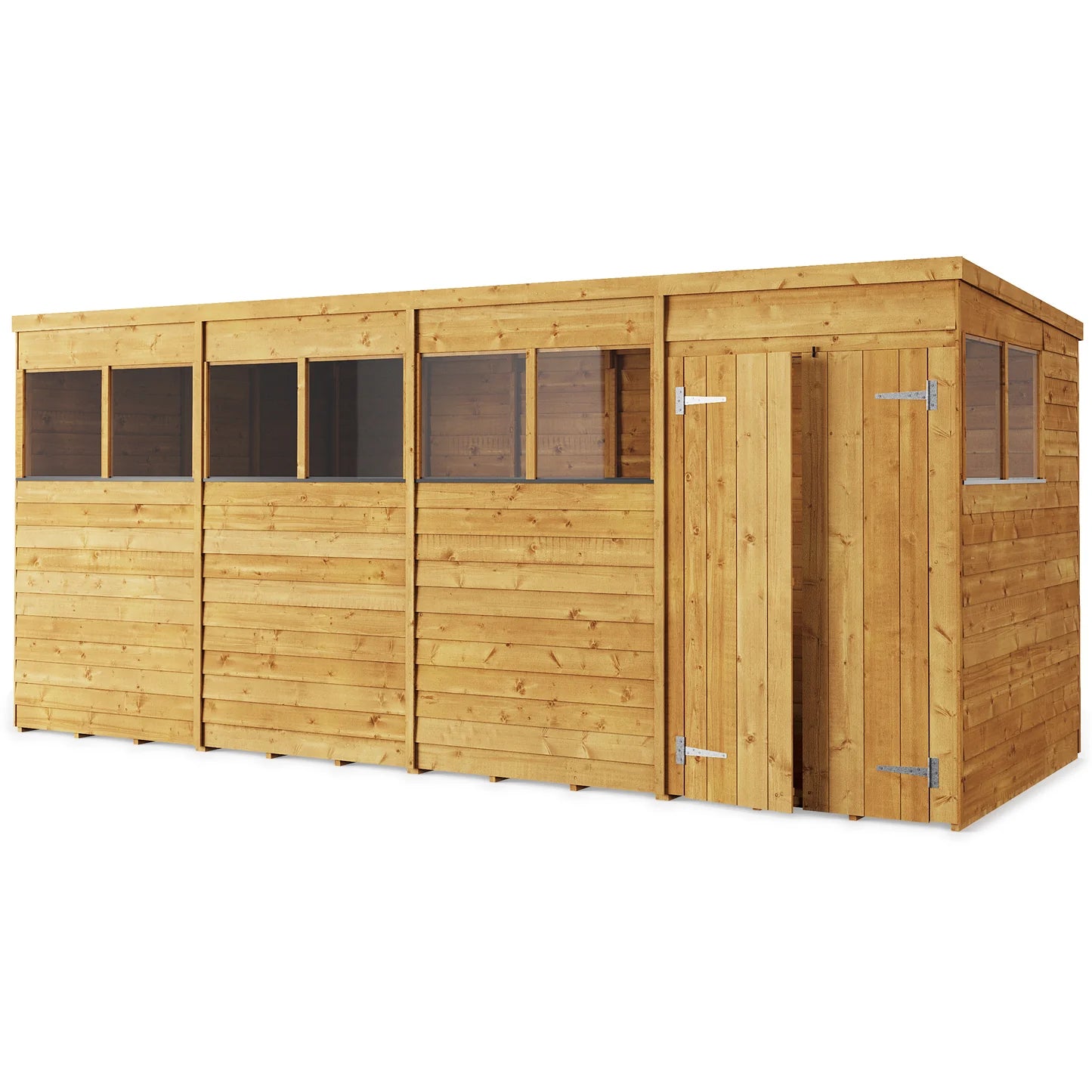 Store More Wooden Overlap Pent Shed Windowless/ Windowed (All Size Available)