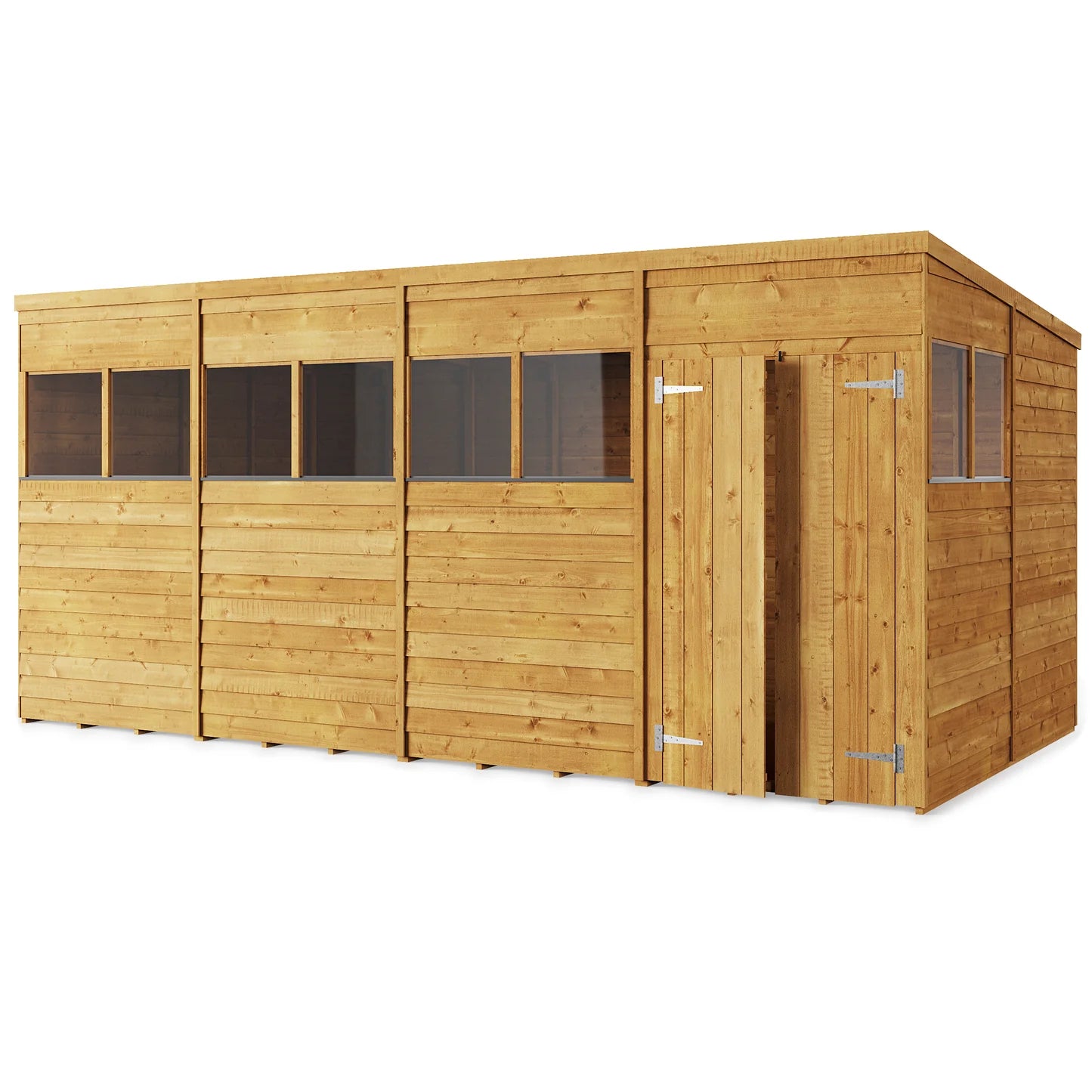 Store More Wooden Overlap Pent Shed Windowless/ Windowed (All Size Available)