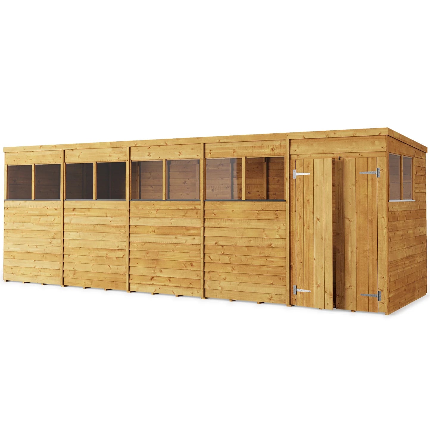 Store More Wooden Overlap Pent Shed Windowless/ Windowed (All Size Available)