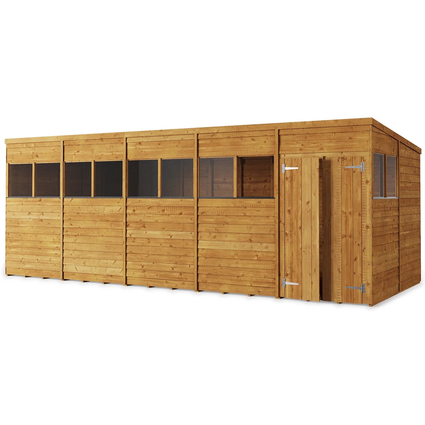 Store More Wooden Overlap Pent Shed Windowless/ Windowed (All Size Available)