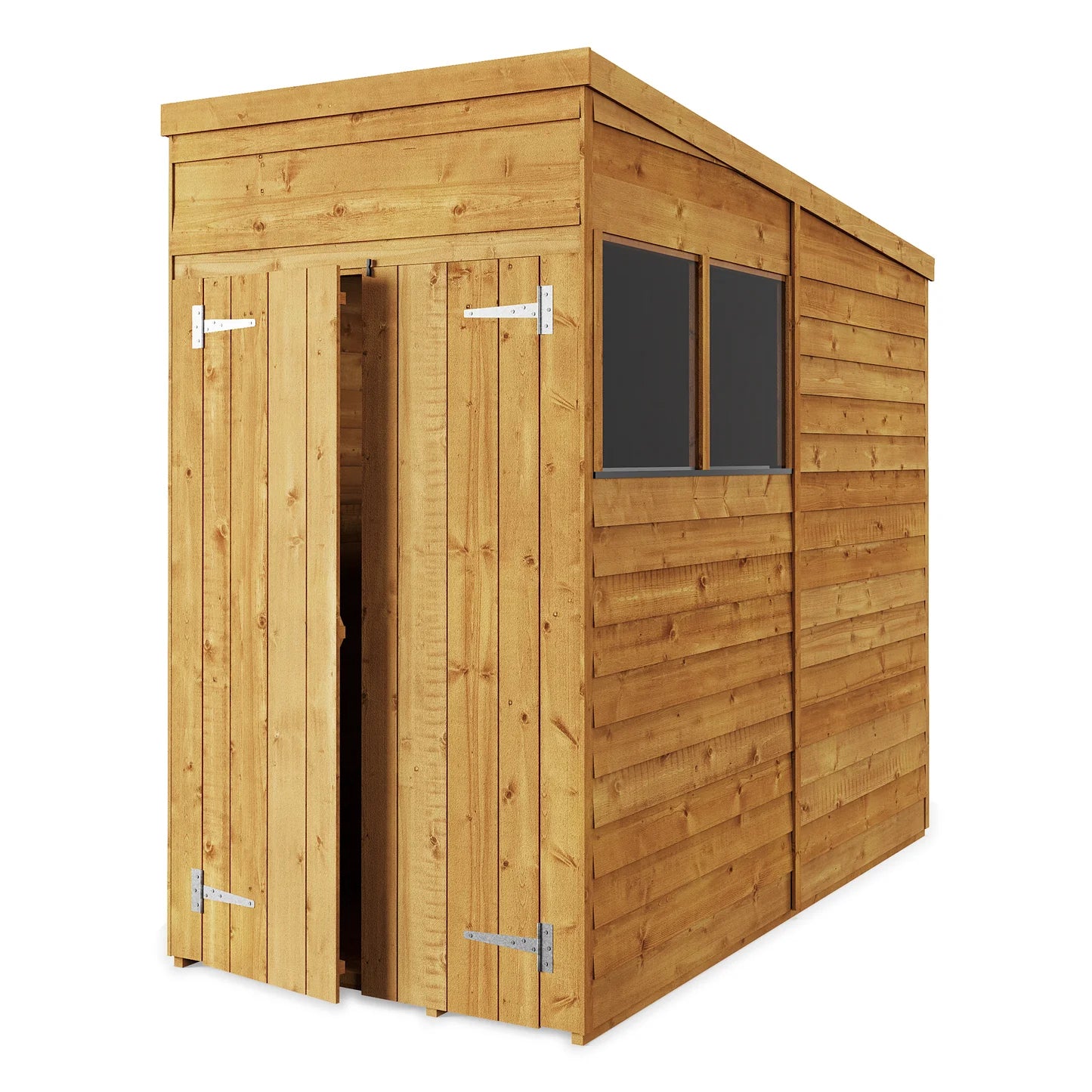 Store More Wooden Overlap Pent Shed Windowless/ Windowed (All Size Available)